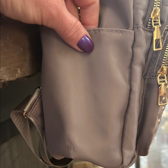 New Elegant Taupe Quilted Backpack main image 10